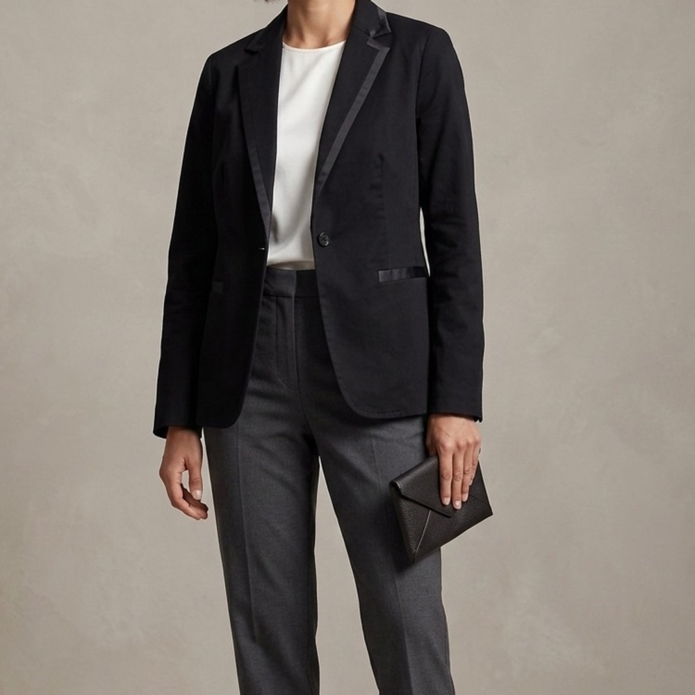 Satin Trim Blazer